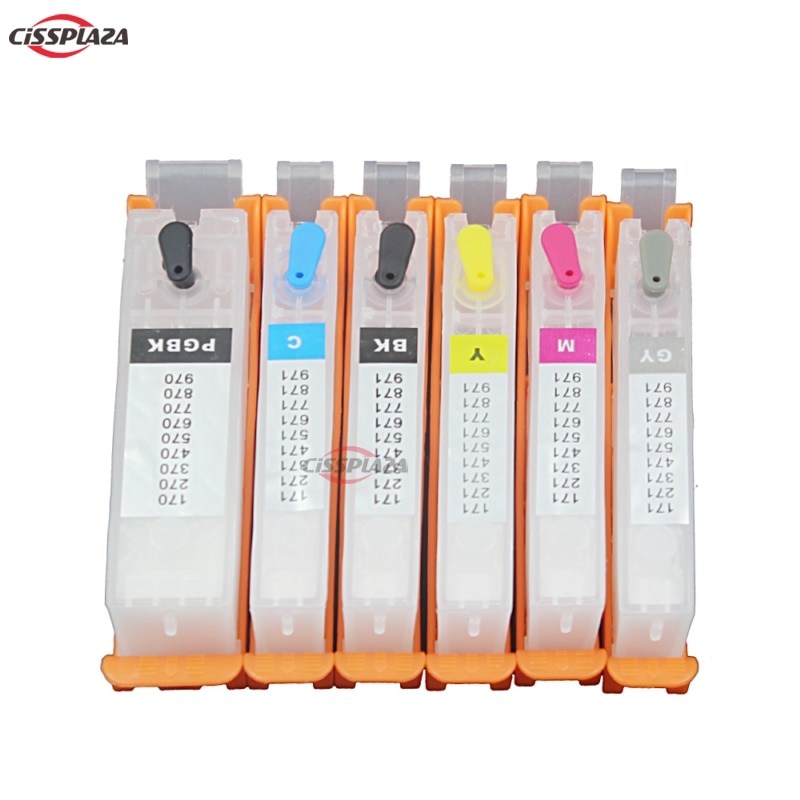 Cissplaza 6 pcs bci370 bci271 370xl gy  ũ īƮ canon pixus mg7730 mg6930 ts9030 ts8030  ȣȯ